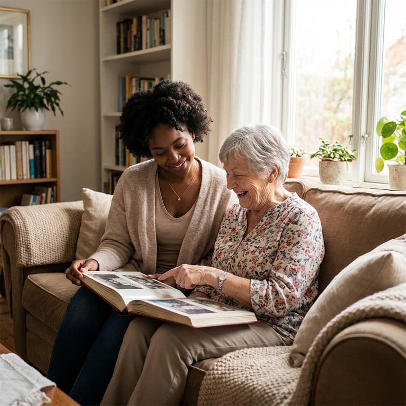 Companion care - caregiver with elderly woman